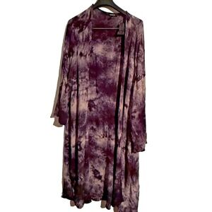 Torrid Size 2  Plus Size Tie Dye Duster Kimono Cardigan Boho Hippie Lagenlook